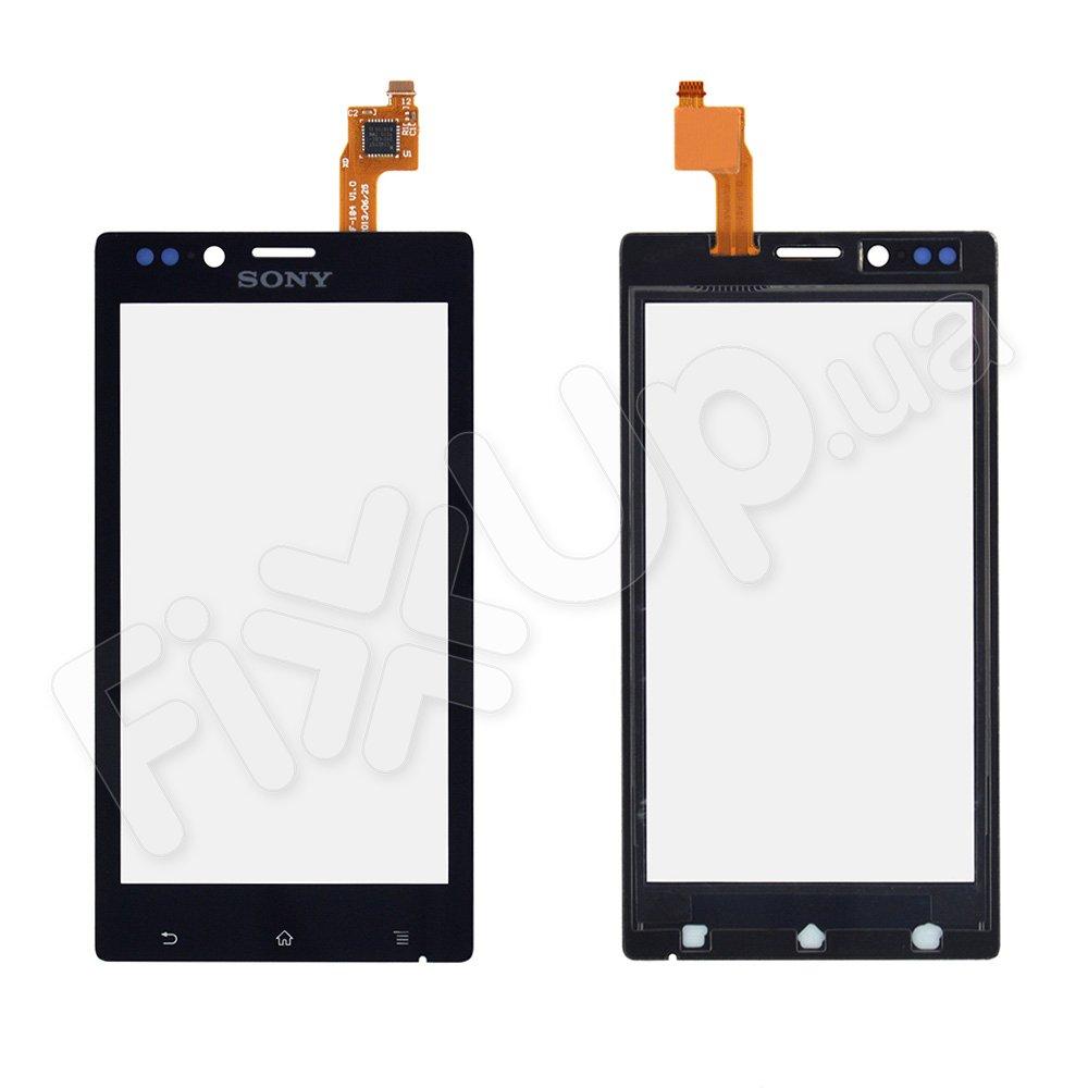 Тачскрин Sony ST26i Xperia J, колір чорний