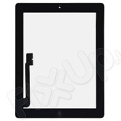 Тачскрін (сенсор) зі склом і кнопкою для New iPad 3 4, колір чорний