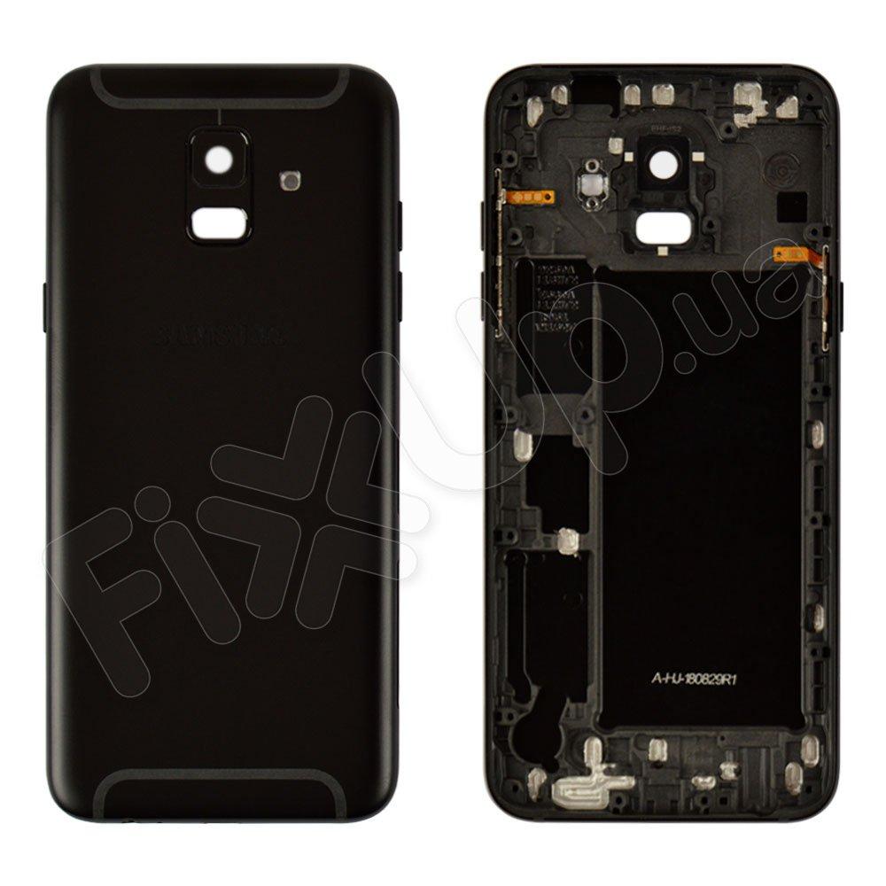 Задня кришка для Samsung A600F Galaxy A6 (2018), колір чорний