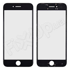 Скло корпусу з рамкою та OCA плівкою для iPhone 8, колір чорний