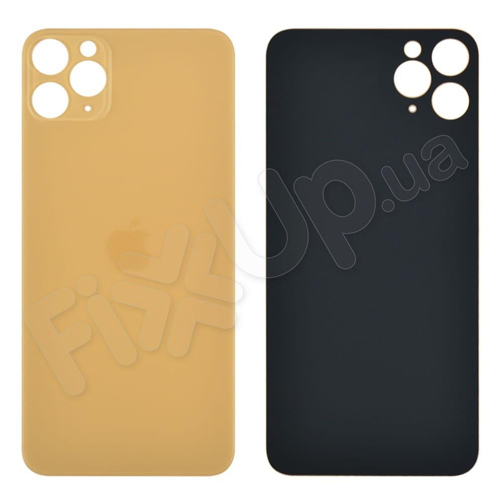 Задня кришка для iPhone 11 Pro Max, колір золотий, з великим отвором під камеру