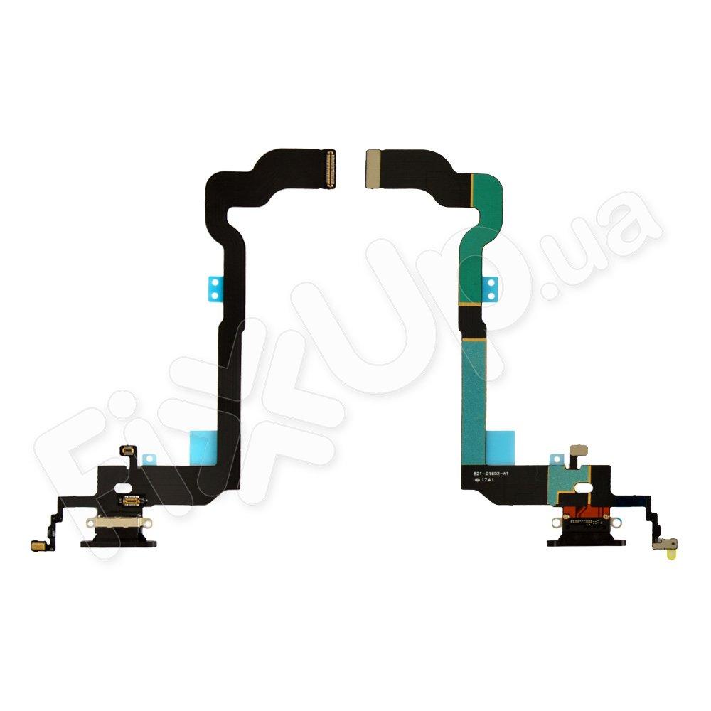 Шлейф з роз'ємом зарядки iPhone X, колір чорний, Китай високої якості