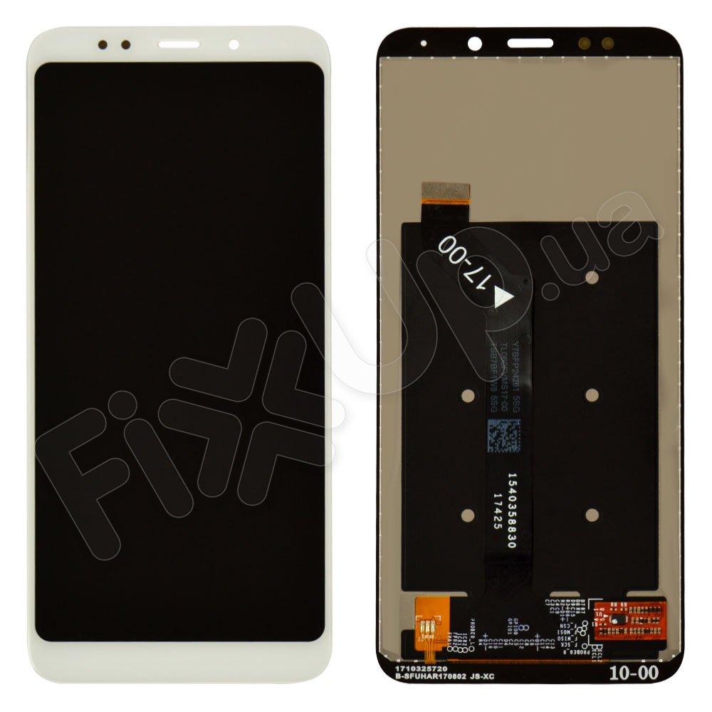 Дисплей для Xiaomi Redmi 5 Plus з тачскрином у зборі, колір білий, оригінал