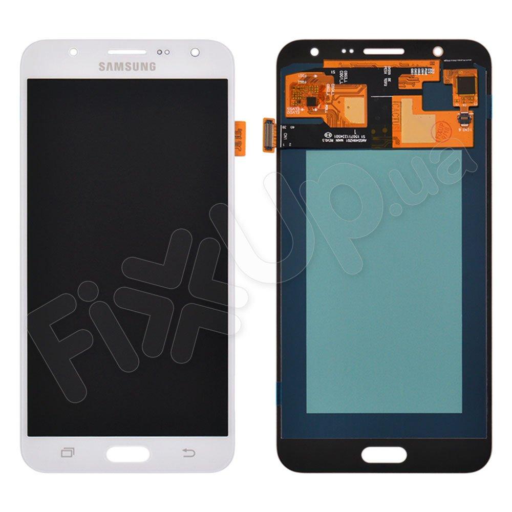 Дисплей для Samsung J700H, J700F, J700M DS Galaxy J7 (2015) з тачскрином у зборі, колір білий, OLED