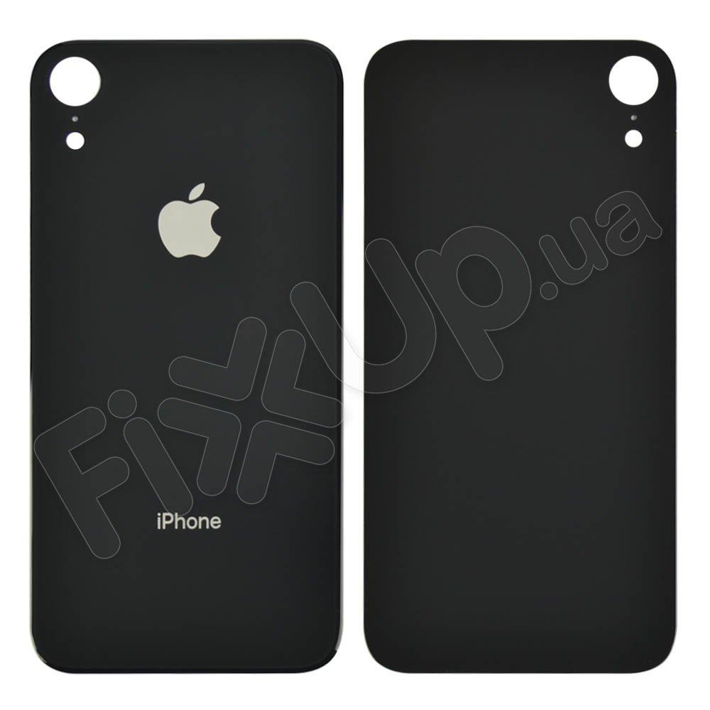 Задня кришка для iPhone XR, колір чорний, з великим отвором під камеру
