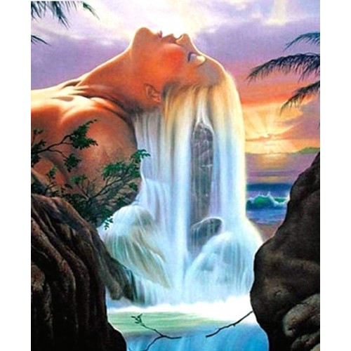 Алмазний живопис Цариця водоспаду My-Art TN873 (30 x 40 см) на підрамнику, фото 1