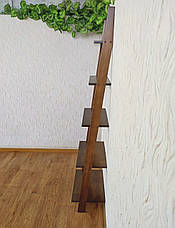 Підставка стелаж для квітів із масиву дерева "Стілла" від виробника (колір на вибір) 500х320х1720 мм., горіх лісовий, фото 3