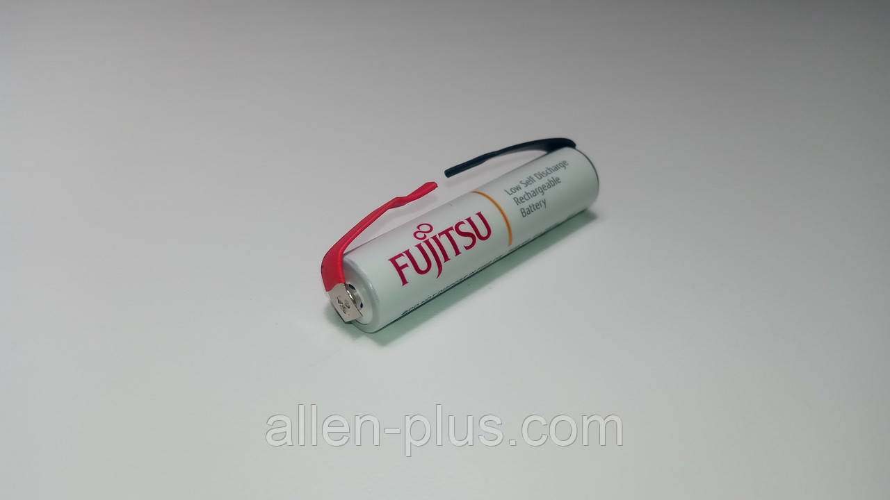 Акумулятор Fujitsu white AAA 750 mAh з пелюстками під паяння, фото 1