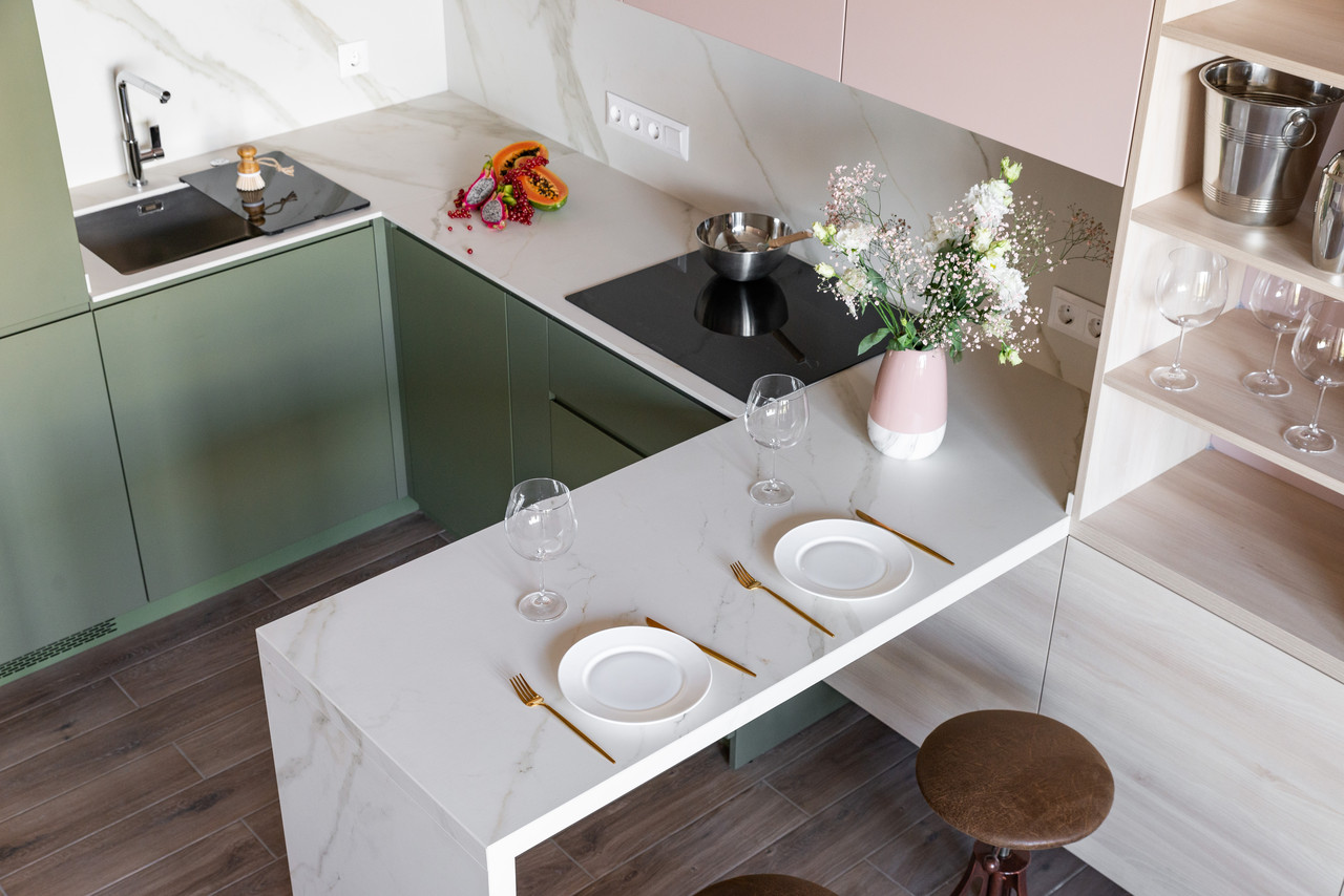 Купить Столешница из керамогранита Calacatta Oro Venato Soft Touch от ...