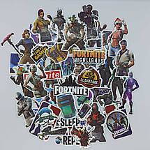 Набір вінілових наклейок стикерів Fortnite Стикербомбінг на автотелефон ноутбук стіну 100 шт., фото 2