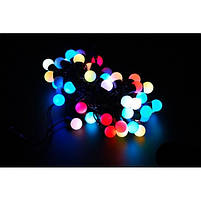Гірлянда Кулька Матовий 80LED 7м. Флеш, Чорний Дріт, RG/RB, фото 4