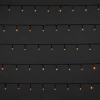 Гірлянда Штора Зовнішня 120LED, 3,5х1м. Вбудований Вхід, Вихід , Чорний Дріт, Біла (Тепла), фото 2
