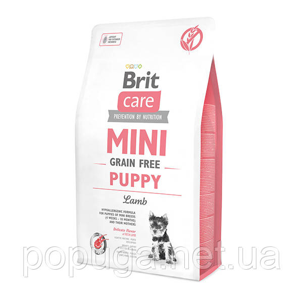 Корм Brit Care Grain-free Mini Puppy Lamb з ягням для цуценят малих порід, 7 кг