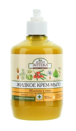 Рідке мило Зелена Аптека 460г обліпиха та липа з дозатором
