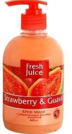 Рідке мило-крем Fresh Juice полуниця+гуава 460г з дозатором Укр.
