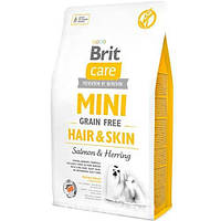 Корм Brit Care (Брит Кае) Mini Grain Free Hair & Skin для собак миниатюрных пород с уходом за шерстью 2 кг