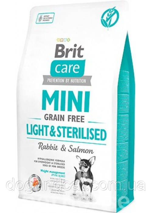 Сухий корм Brit Care (Брит Кеа) Mini Light Sterilised Дієтичний корм для стерелізованих собак 2 кг