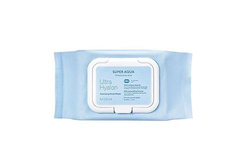 Missha Super Aqua Ultra Hyalron Cleansing Water Wipes Очищаючі серветки, 30 шт