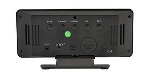 Годинник настільний із зеленим підсвічуванням VST-888Y 7006 Black (N014576), фото 3