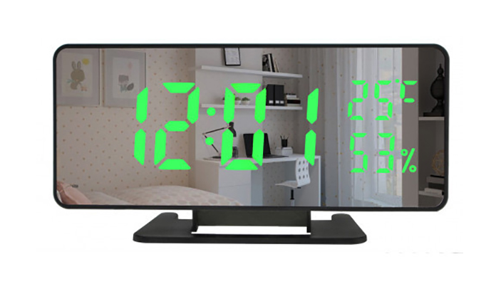 Годинник настільний із зеленим підсвічуванням VST-888Y 7006 Black (N014576)