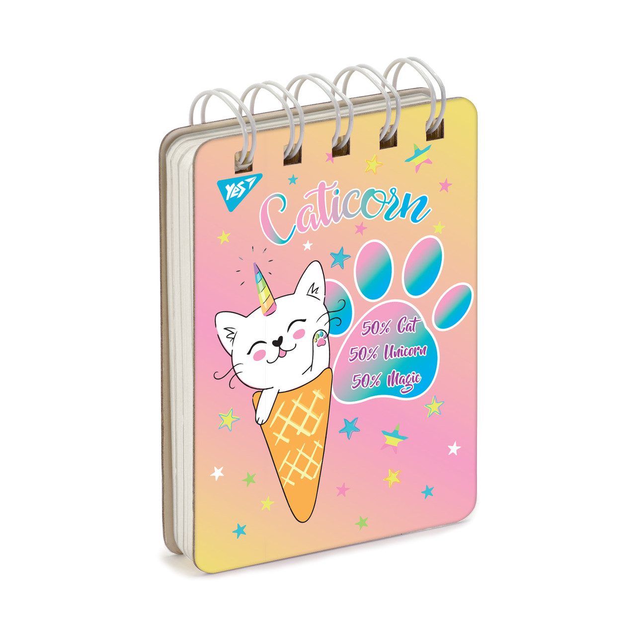 Зошит для записів А7/80 од.спіраль, "CATICORN" YES