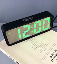 Годинник настільний із зеленим підсвічуванням HLV DT-6508 7143 Black (N014574), фото 2