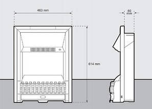 Вбудовуваний кімнатний електрокамін вставка з обігрівом, 3D ефект Dimplex Opti-myst Flagstaff, фото 5