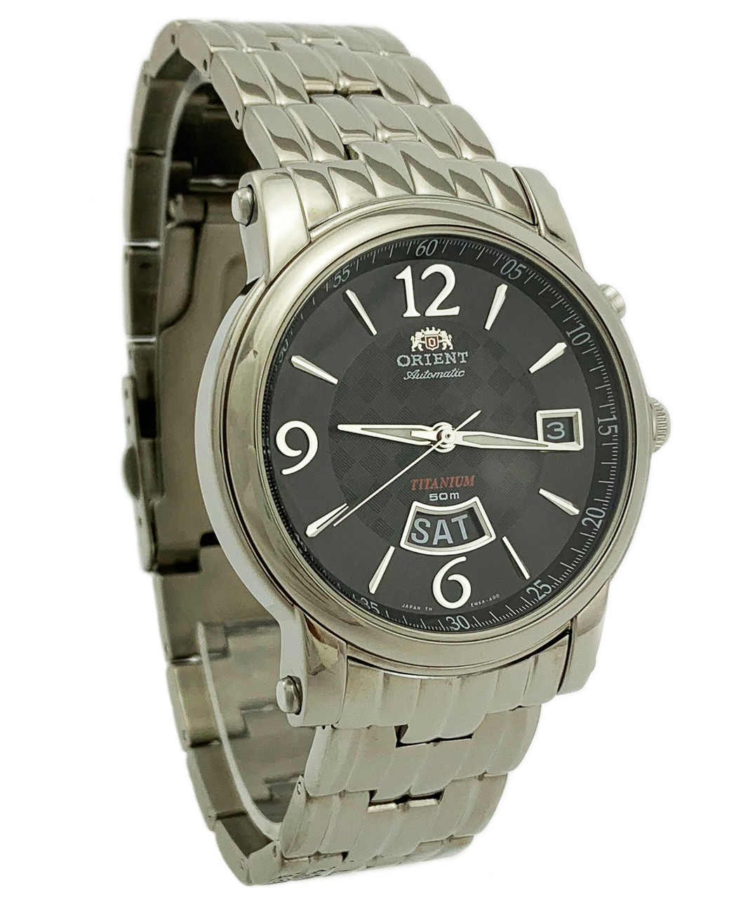 Годинник чоловічий Orient CEM6A001BU механічний титановий, фото 1