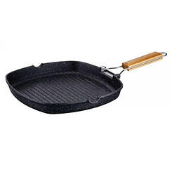 Сковорода гриль PETERHOF зі складною ручкою 28 см Колір чорний 25320