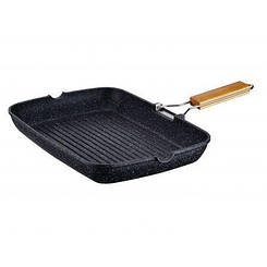 Сковорода гриль PETERHOF зі складною ручкою 35х25,5х4,5 см Колір чорний 25321