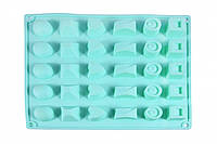 Форма для льда или шоколада 30 ячеек КОНФЕТЫ АССОРТЫ 25x17x3 см (силикон)