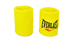 Напульсник спортивний махровий жовтий (1 шт.) BC-5755-Y, Жовтий, Розмір (EU) — 1SIZE