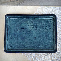 Бирюзовая прямоугольная тарелка Kutahya Porselen "Corendon" 300х220 мм (NB3530)