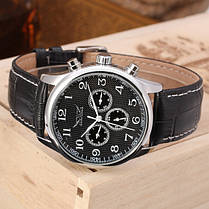 Чоловічі наручні годинники Jaragar Elite Black 1013 класичні, фото 5