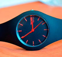 Жіночі наручні годинники Skmei Rubber Black, фото 5