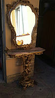 Консольний столик з дзеркалом в стилі бароко