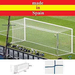 Професійна сітка для футбольних воріт 7,5х2,5х2х2 м. Синя (шнур 4,5 мм, Іспанія)