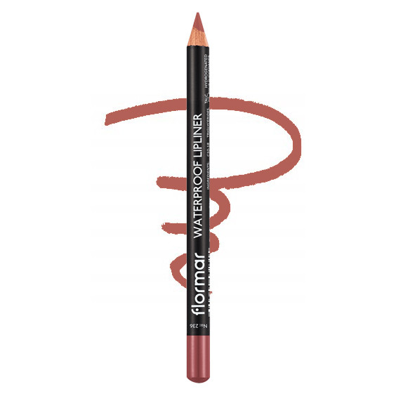 Олівець для губ водостійкий Flormar Waterpoof Lipliner No 236 Nut Cookie 1,7г