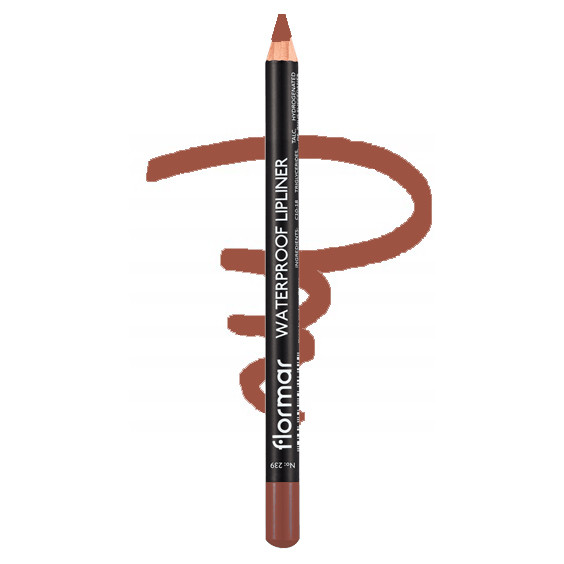 Олівець для губ водостійкий Flormar Waterpoof Lipliner № 243 Hot Cocoa, фото 1