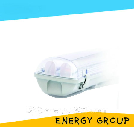 Світильник EVRO-LED-SH-40 з LED лампами 6400 К (2*1200 мм) лампа скло, фото 1