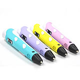 3D ручка MyRiwel Pen 2 з LED дисплеїм art Дитяча 3д ручка для малювання MyRiwel 2 фіолетова, фото 2