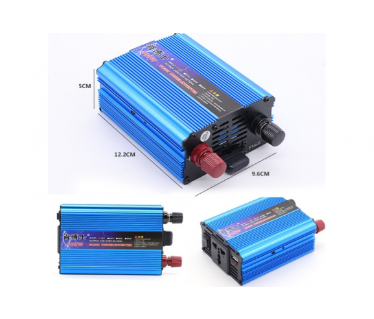 Автономний інвертор Voltronic 500W 12 / 220V, 1 універсальна розетка, крокодилли, USB