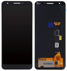 Дисплей для Google Pixel 3a (020A, G020E, G020B), модуль у зборі (екран і сенсор), чорний
