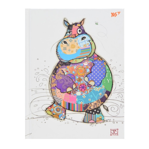 Блокнот А5 96 клітинка YES 7БЦ Bugart.White Hippo