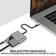 USB-C хаб 2-в-1 Promate MediaHub-C2 HDMI/VGA Grey (mediahub-c2.grey), фото 4