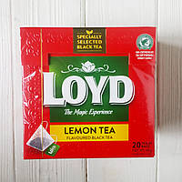 Чай черный со вкусом лимона Loyd Black lemon tea 34г (20 пирамидок)