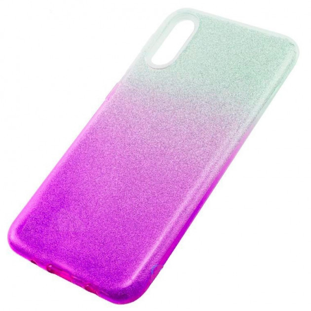 Силіконовий чохол Samsung J730 / J7 2017 "Блискітки" Сіро-рожевий (grey-pink), фото 1