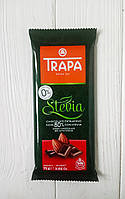 Шоколад черный 80% какао без сахара TRAPA STEVIA 75г (Испания)