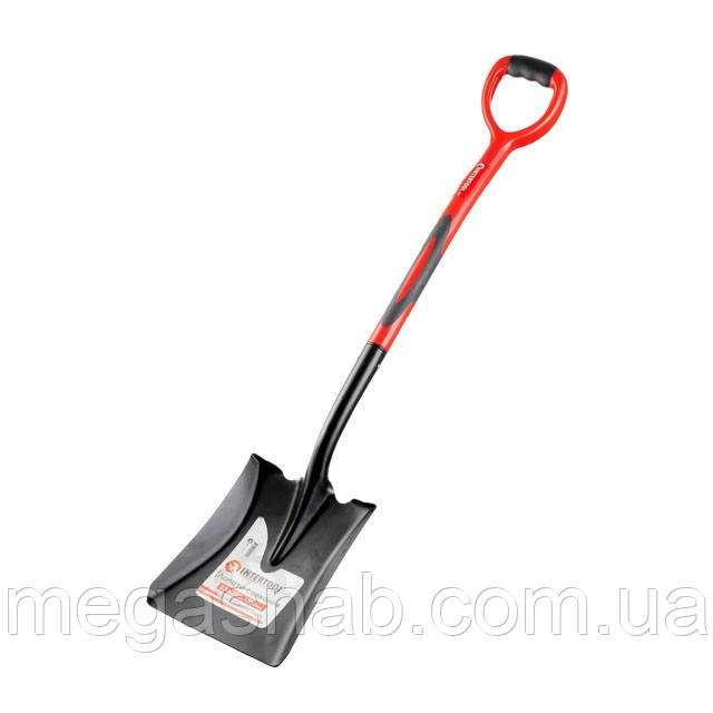 Лопата Intertool совковая 238*282*1050мм ручка фибергласс FT-2014, фото 1
