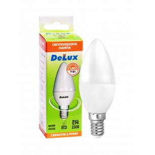 Лампа світлодіодна Delux 7W E14 4100К BL 37В свічка
